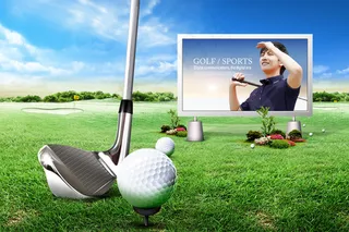 高尔夫球场形象宣传PSD分层