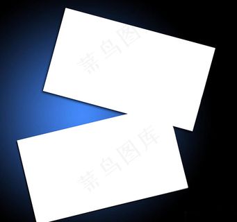 蓝色名片样机素材