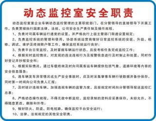 动态监控室安全职责