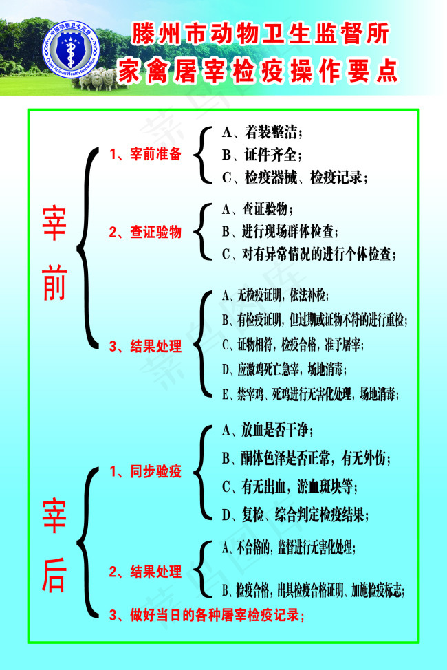 家禽屠宰操作要点psd模版下载