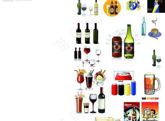 酒杯 杯子 葡萄酒图片ai矢量模版下载