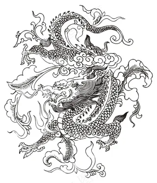 中国龙 花纹 纹理  中式