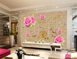 高清玫瑰大理石图片背景墙瓷砖壁画玉...