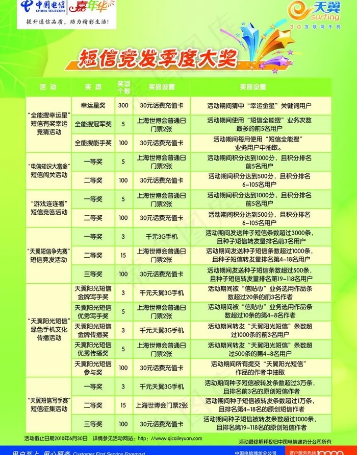 电信彩页图片psd模版下载