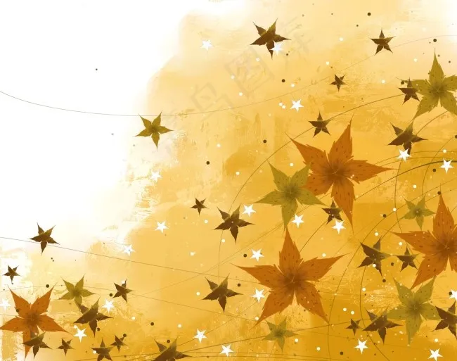 唯美枫叶浪漫背景海报psd模版下载