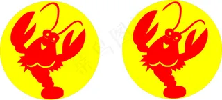 卡通大虾矢量图