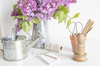 简约小清新文艺风插花静物摆拍背景