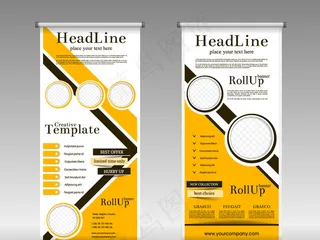 高档时尚经典科技橙色产品宣传X展架...