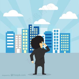 商人看城市天际线