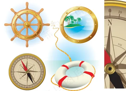 海洋旅游矢量图标