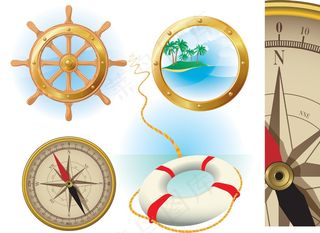 海洋旅游矢量图标