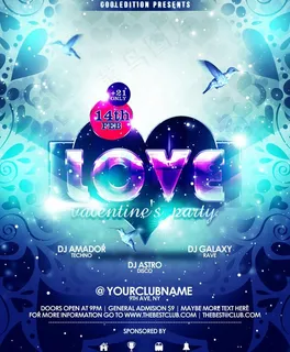 情人节海报 爱情派对图片