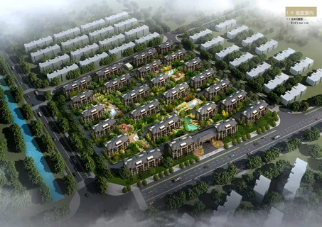 小区鸟瞰图图片 小区鸟瞰图图片