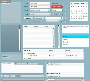 柔性UI模板套件素材