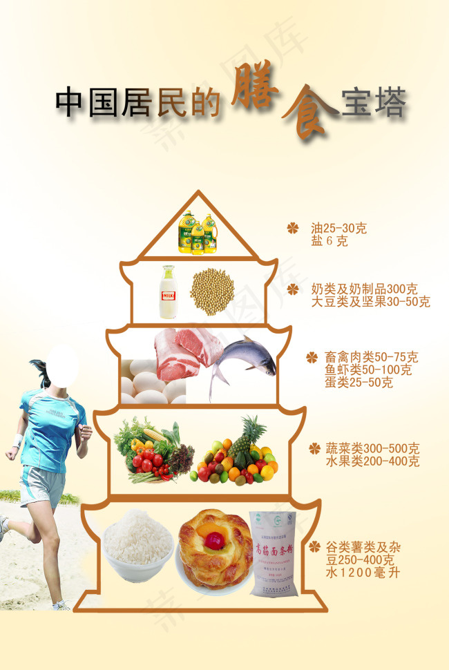 膳食宝塔图psd模版下载