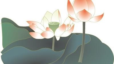 矢量莲花1ai矢量模版下载