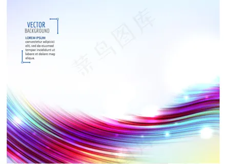 炫彩动感光效背景矢量素材