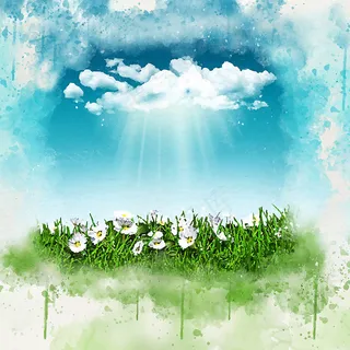 绿色背景矢量图