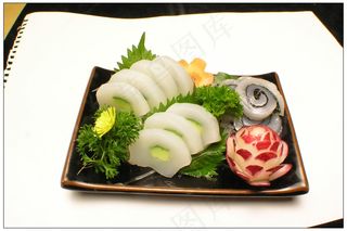 墨斗鱼生鱼片图片