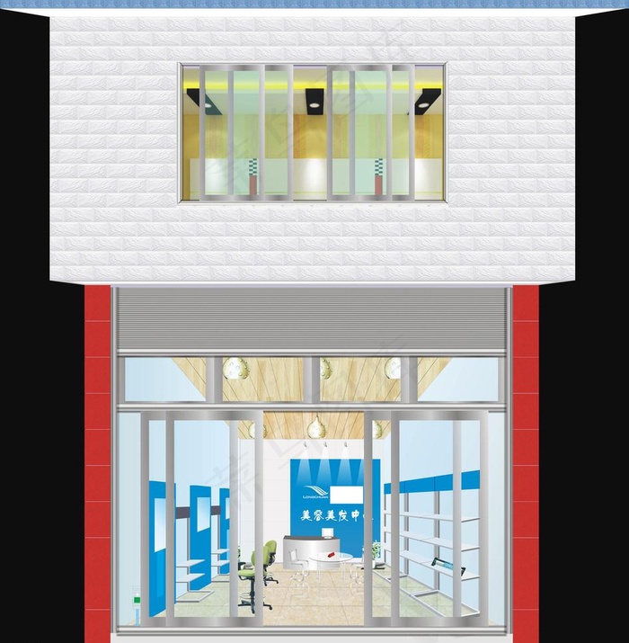 理发店 装修效果图图片