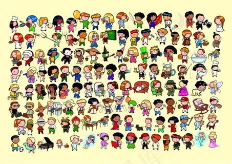 127要改变孩子的时装秀矢量素材