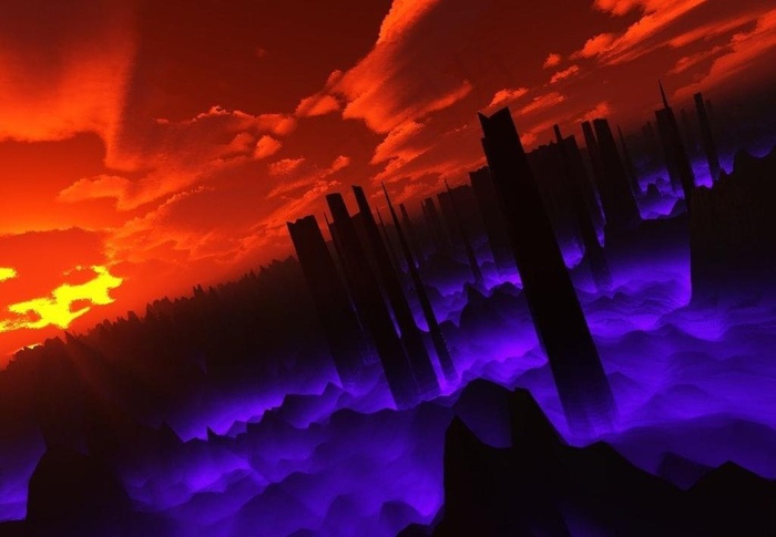 彩色风景画图片