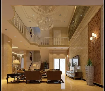 别墅大厅效果图图片