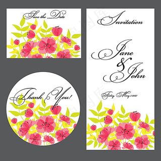 时尚婚礼贺卡设计