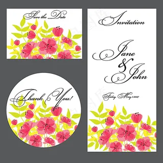 时尚婚礼贺卡设计