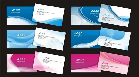 蓝色和红色风格名片模板矢量素材 蓝色和红色风格名片模板矢量素材