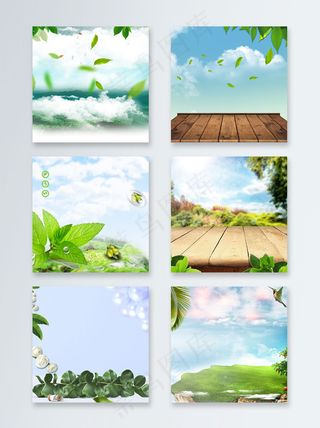 梦幻卡通唯美清新主图背景