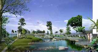 生态公园效果图图片