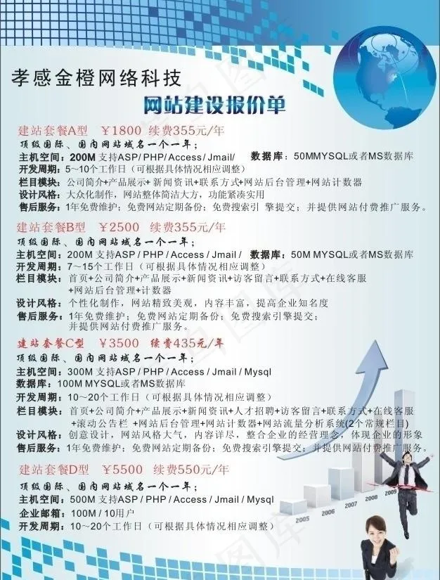 商务网络科技公司报价单图片cdr矢量模版下载