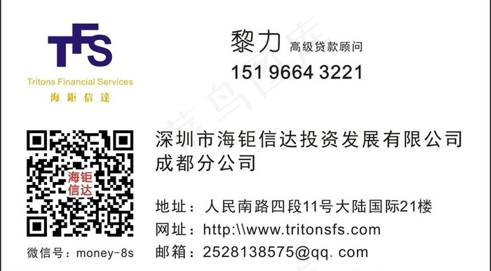二维码名片模板图片