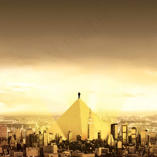 城市创意金字塔(2835X2835(DPI:300))psd模版下载