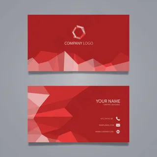 个性创意时尚红色名片模板
