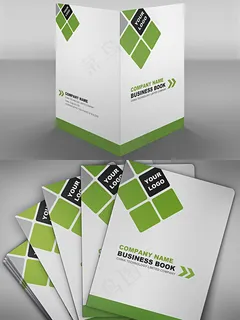 企业简约通用绿色画册封面设计