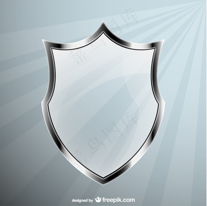 玻璃盾牌矢量