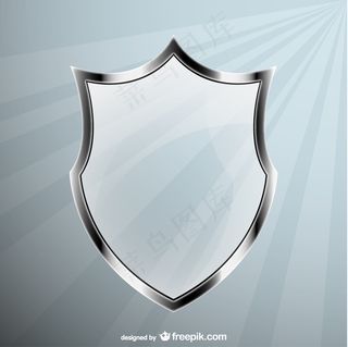 玻璃盾牌矢量