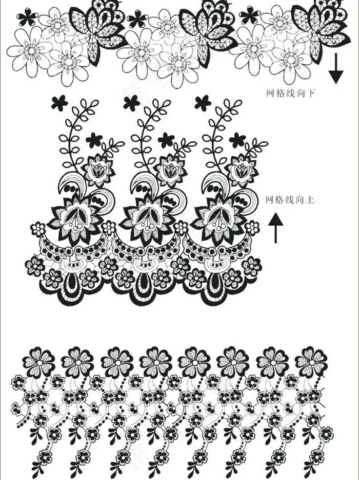 蕾丝花边系列图片cdr矢量模版下载