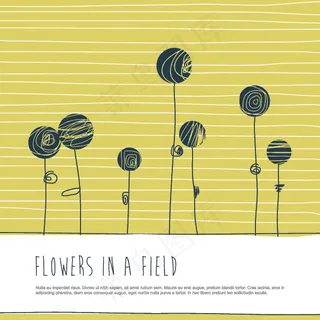 在一场矢量图形的花