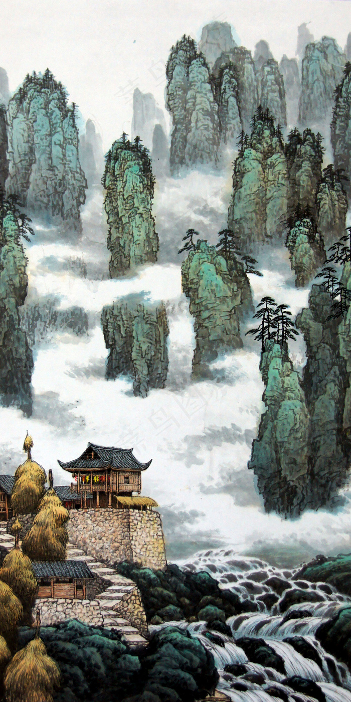 群峰图片
