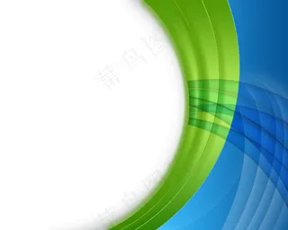 蓝色与绿色相间抽象科技背景PSD分...