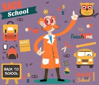 师上课教学矢量素材