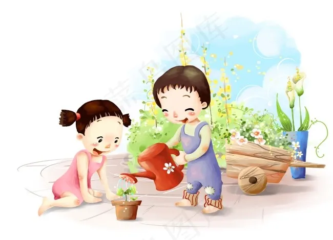 韩国手绘卡通psd模版下载