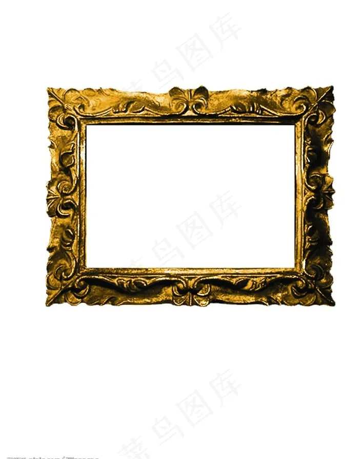 金色相框图片psd模版下载