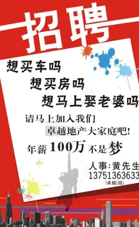 房地产招聘图片