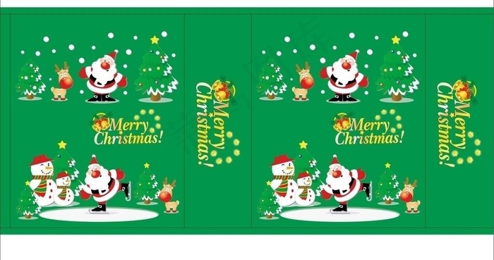 圣诞树圣诞老人礼品袋（绿色）图片