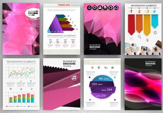 几何元素单页设计矢量素材