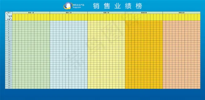 销售业绩榜源文件PSD